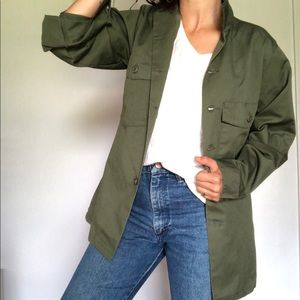 Army green shirt jacket